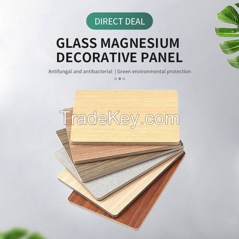 Glass magnesium decorative panel, A1 fireproof, anti-mildew and antibacterial, moisture-proof, waterproof and insect-proof