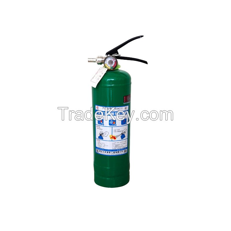 Water based fire extinguisher is suitable for extinguishing the initial fire of flammable solids or water-insoluble liquids
