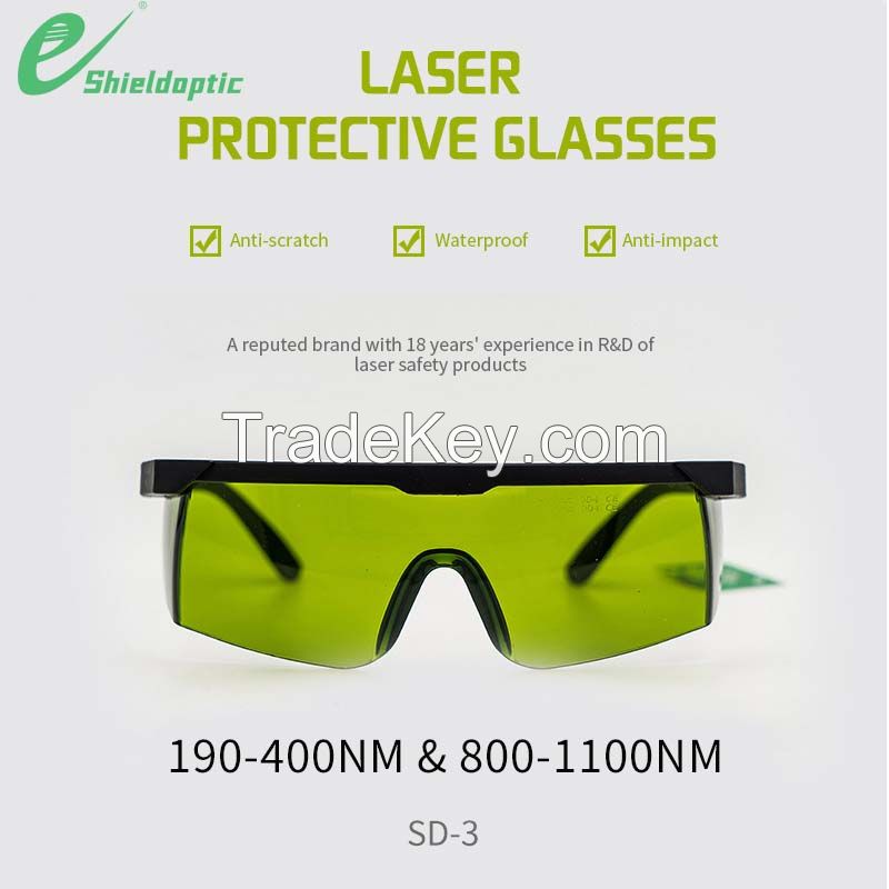 SD-3 LB4 LB6 fiber od 6+ 1064nm light protection tinted diode safety laser glasses