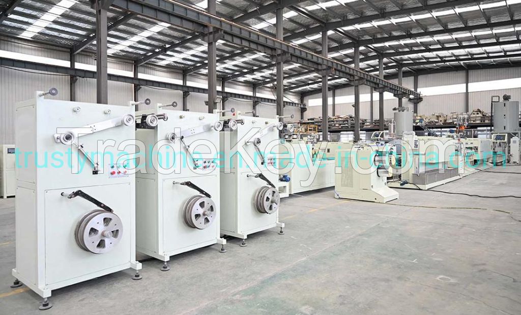 PET PP strap band belt making extruder production line PET PP strap band belt making extruder production line can produce different width and thickness PET strap according to client's requirement. 100% recycled material can be extruded by our PET str