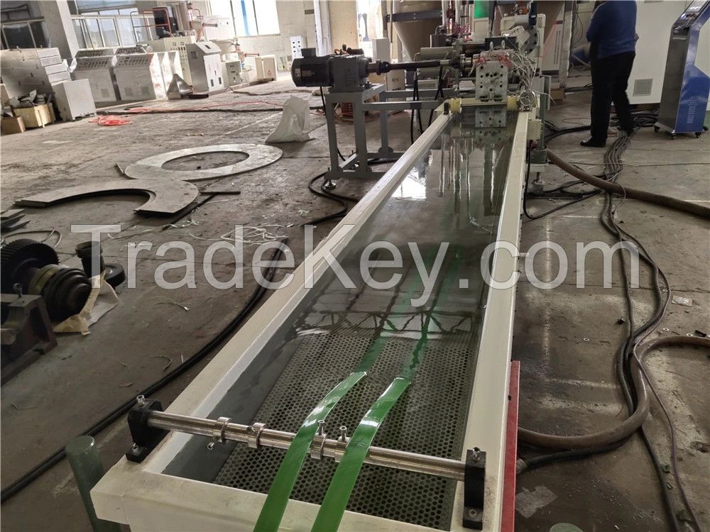 PET PP strap band belt making extruder production line PET PP strap band belt making extruder production line can produce different width and thickness PET strap according to client's requirement. 100% recycled material can be extruded by our PET str