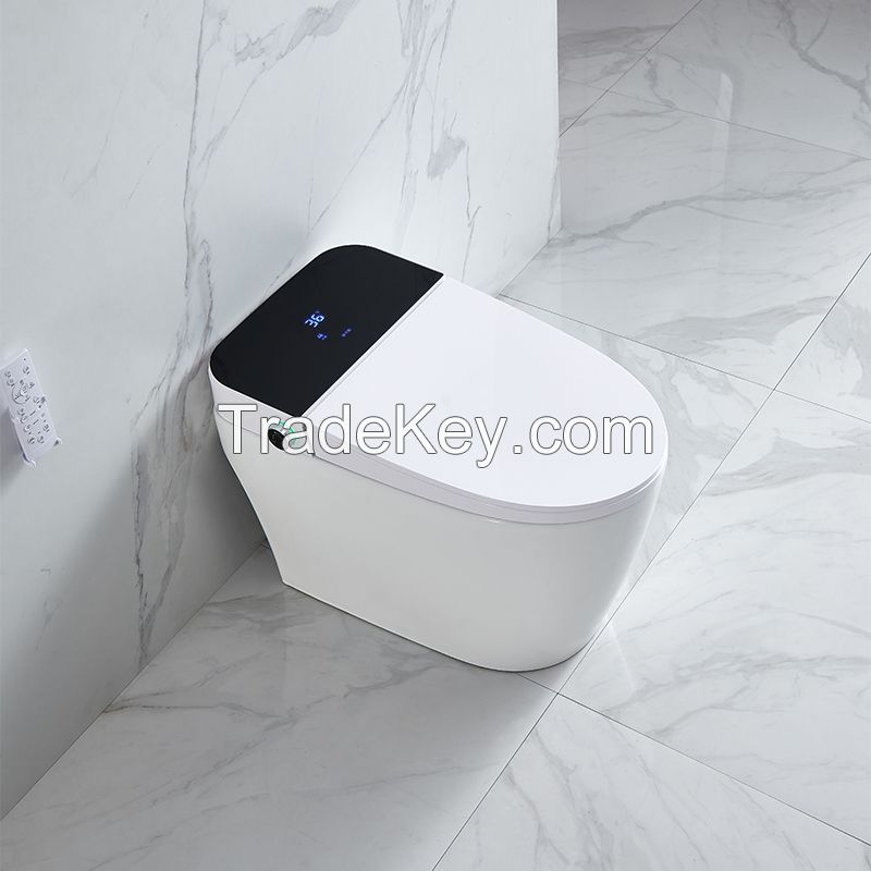 Multifunctional intelligent toilet with warm air drying, mobile massage, water temperature adjustment and air temperature adjustment