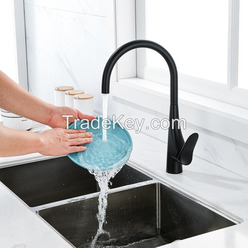 Kitchen faucet kitchen pull faucet hot and cold faucet can be rotated and pulled