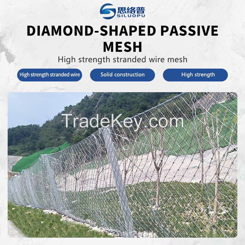 Rockfall Protection Barrier with Diamond Mesh(Customized model, please contact customer service in advance)