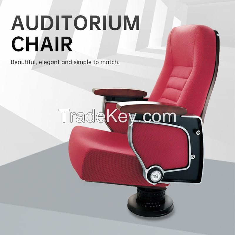 Auditorium / Theater / Lecture Hall seat European standard E0 grade solid wood multi-layer board with solid wood veneer