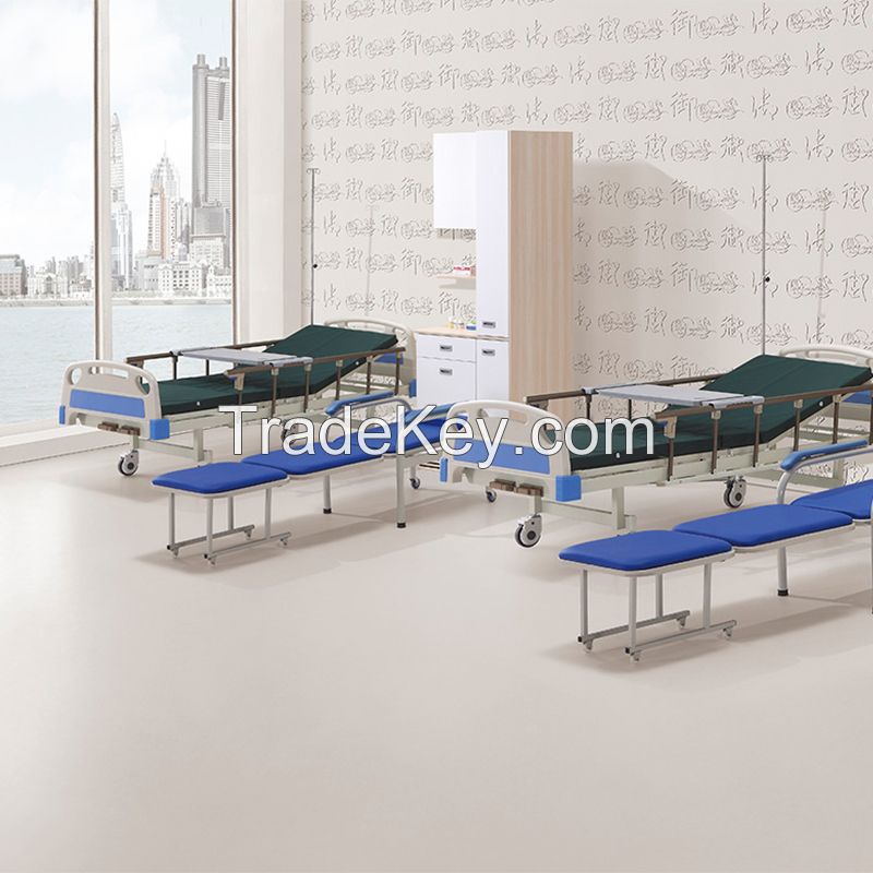 The guardrail of the medical bed is made of 304 stainless steel and made of food-grade ABS material (please contact customer service before placing an order)