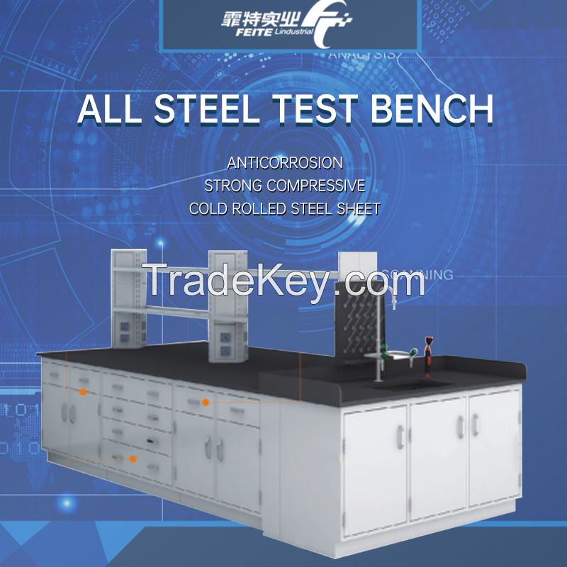 Custom all steel test bench with polyurethane foam soundproof board