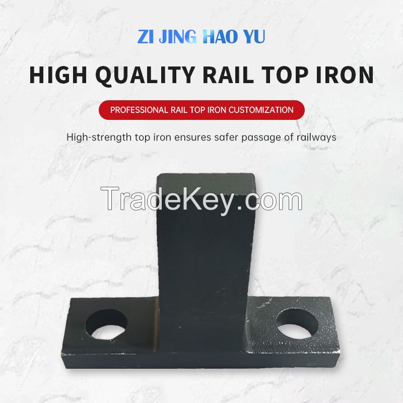 Top iron for supporting bridge rails