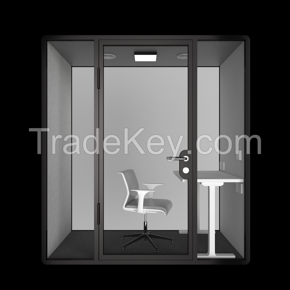 Acoustic office sound absorbing phone booth