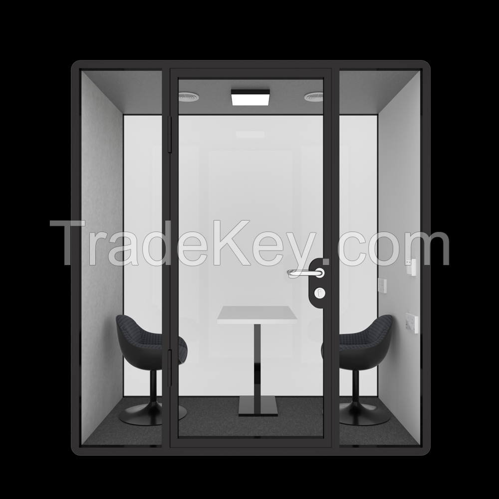 Acoustic office sound absorbing phone booth