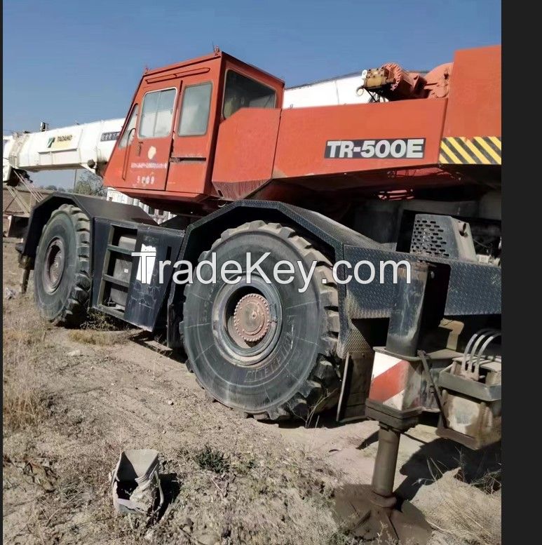 4 Pcs Tadano 50Ton Rough terrain crane TR-500EX used wheel crane for sale