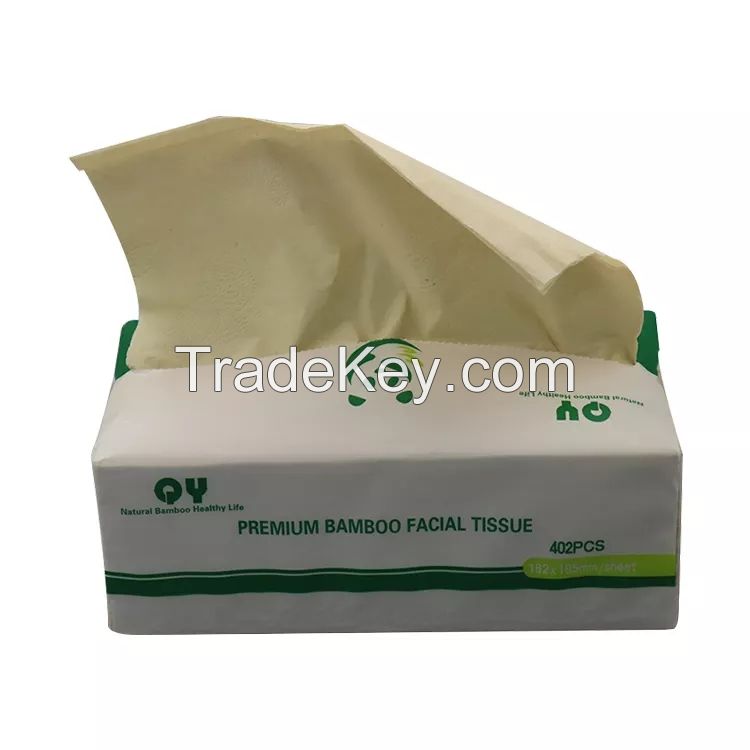 Biodegradable Good Quality Bamboo Facial Tissue Paper