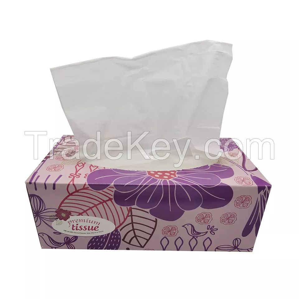 Square Best Quality Box Paper Facial Tissue for Advertising hot