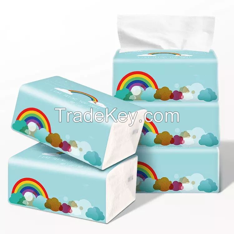 Customer logo virgin wood pulp soft natural 3 Layer soft pack Facial Tissue for home, office & outdoor daily use