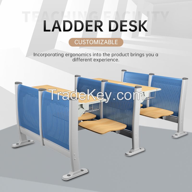 Contact customer service for customization in front, middle and back rows of ladder desks