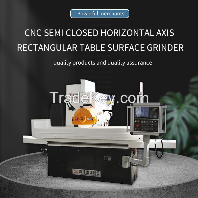CNC semi-enclosed horizontal moment table surface grinder