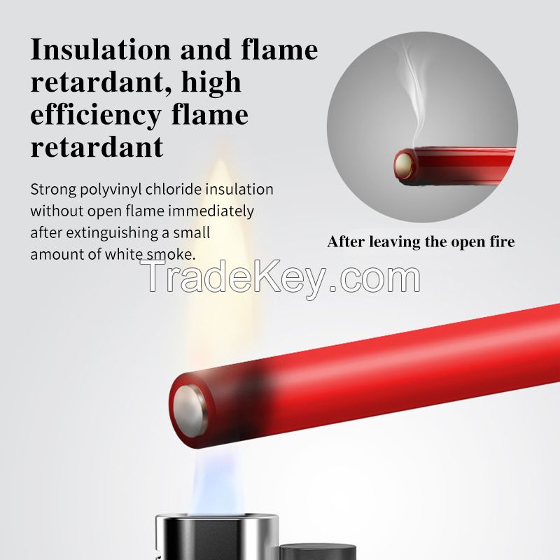 Flame retardant ZR-BV flat red single core single strand wire GB copper core hard wire for lighting socket electrical materials