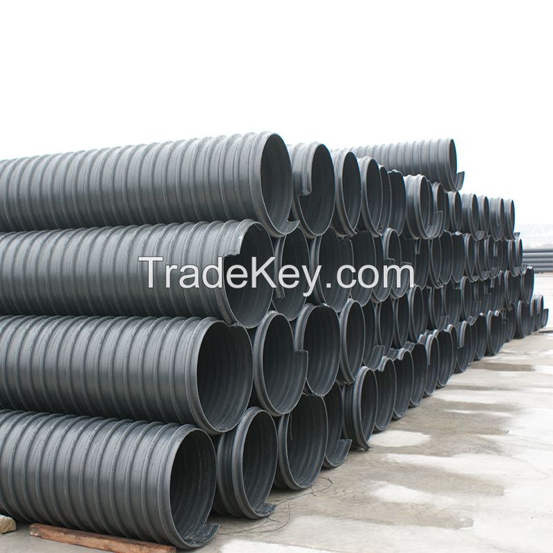 Polyethylene Steel Band Enhanced Spiral Ripple Tube