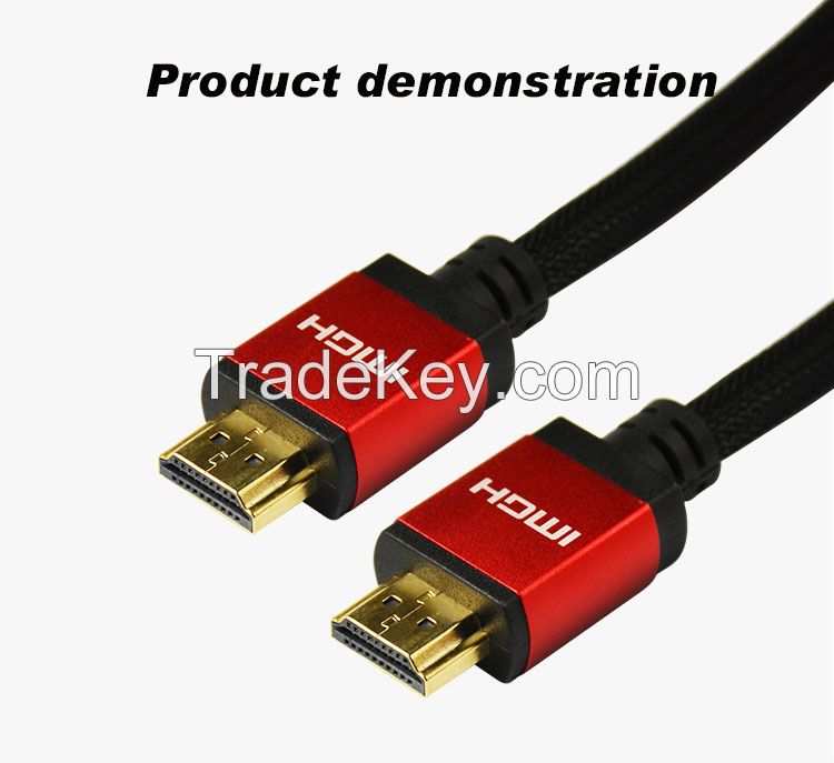 Nylon HDMI Cable For Hdtv Projector Ps4 TV Box 120hz 8k 2.0 2.1 Hdmi Cable