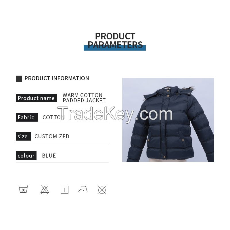 Men's blue cotton-padded jacket coat 500 pieces set.Ordering products can be contacted by mail.