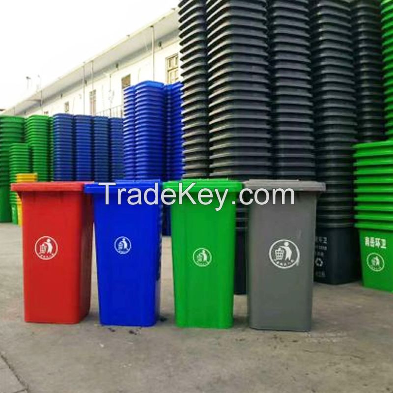 Large garbage can large outdoor sanitation thickening property community outdoor environmental protection classification plastic cover flip medical garbage can Hotel large commercial green 100L