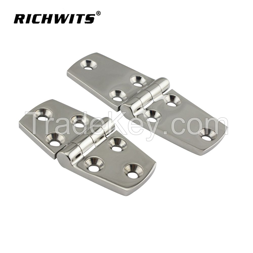 Marine Grade316 Stainless Steel Mirror Polished Casting heavy duty door hinge for Boat