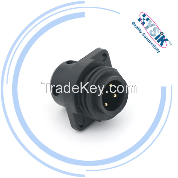RD24 RD30 IP67 4pin female panel connector 2 head panel waterproof connector Weipu connector plastic plug