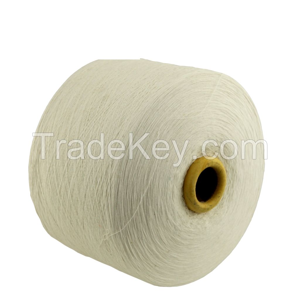 recycled cotton polyester blend yarn for knititng and weaving