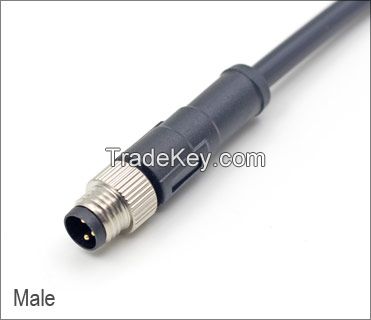 M8 IP67 Waterproof Electrical Wirable Connector