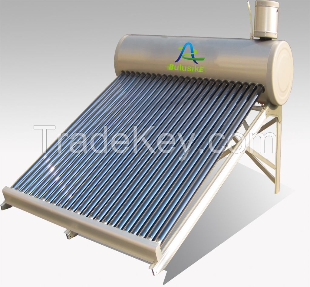 Open-loop thermosiphon solar water heater with assistant tank