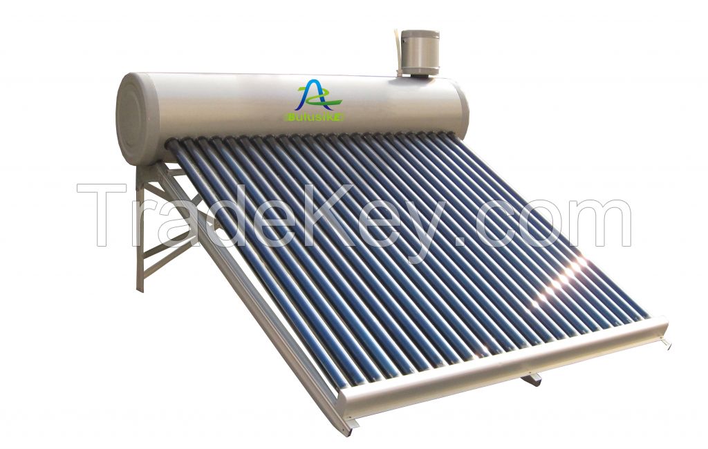 Open-loop thermosiphon solar water heater with assistant tank