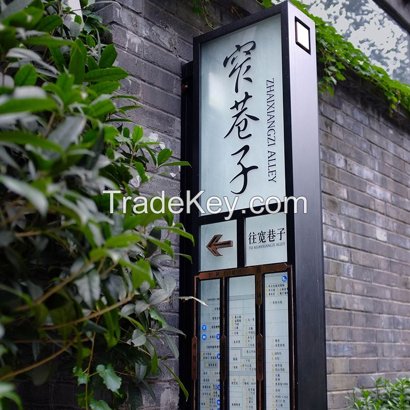 Signboard of the scenic spot signboard of the scenic spot global tourism guide signboard stainless steel imitation wood grain