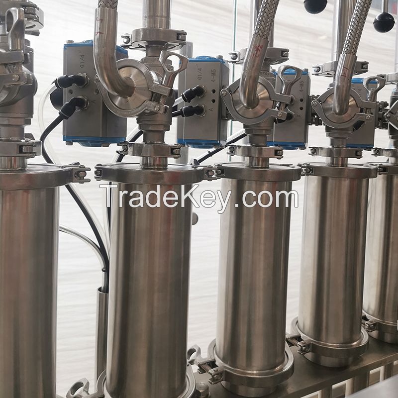 The linear filling machine meets the filling dosage of 100-1000ml. The whole machine is made of 304 stainless steel, etc.