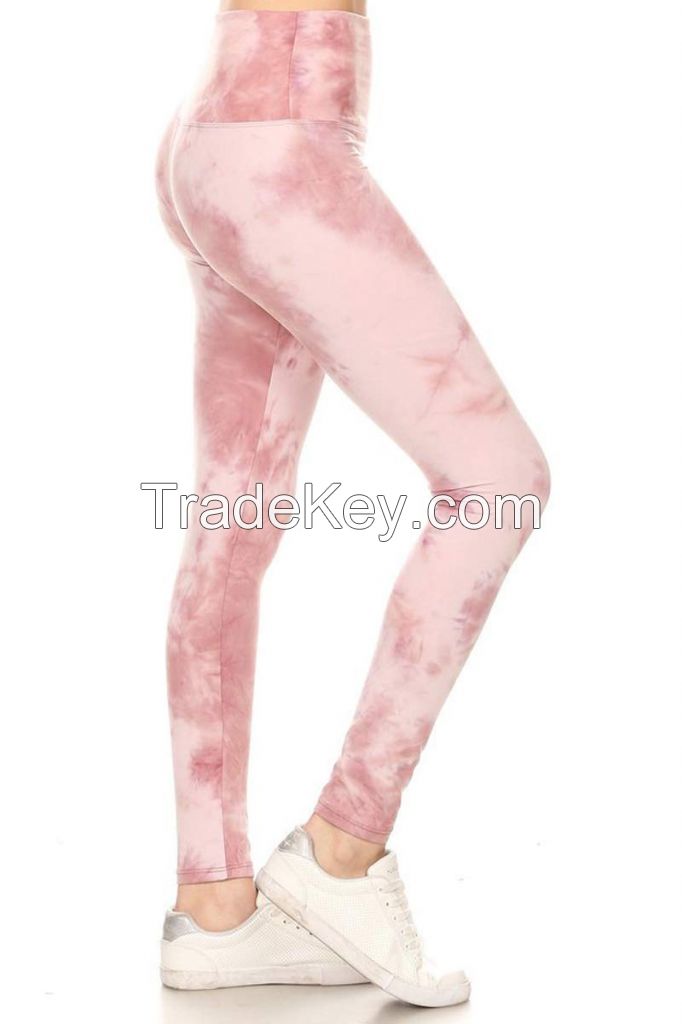 High Waisted Yoga Leggings with Fancy Print - Extra Soft - Dry Fit