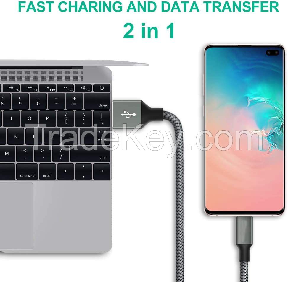 USB C to USB C Cable Fast Charge, etguuds PD 60W Type C to Type C Charging Cord Compatible with Samsung Galaxy S21 S21+, S20 S20+ Ultra 5G S10, Note 20 10, Pixel 5 4 3 3a XL, Switch