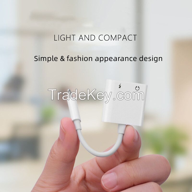 Apple Charging+headphone 2 in 1 audio adapter Lightning to 3.5mm Audio Adapter