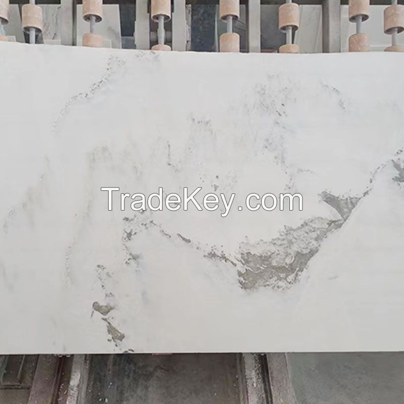 House building materials-natural landscape painting marble (pure white)