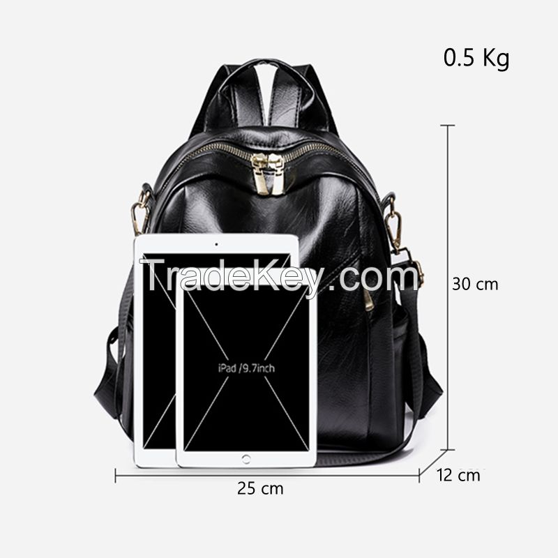 PU Leather Backpack for Women Fashion Casual Travel Large Shoulder Bags