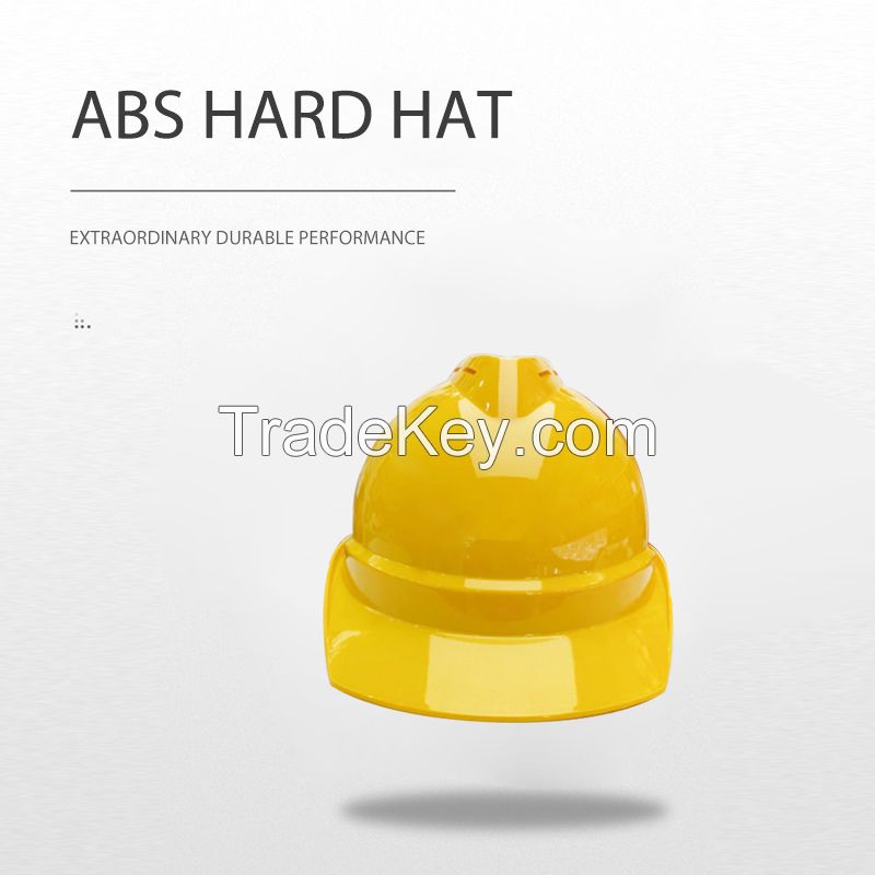 Standard V-shaped helmet construction site construction engineering construction helmet leader safety helmet electric power electrician Supervision Labor Protection anti smashing white 500 top selling