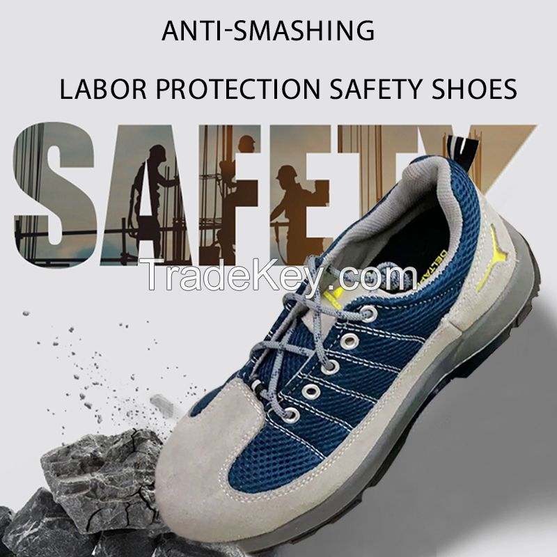 Labor protection shoes men's summer breathable steel Baotou anti smash and anti puncture safety shoes durable insulating work shoes wholesale official direct sale From 500 pairs