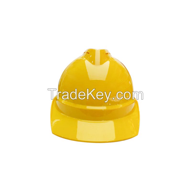 Standard V-shaped helmet construction site construction engineering construction helmet leader safety helmet electric power electrician Supervision Labor Protection anti smashing white 500 top selling