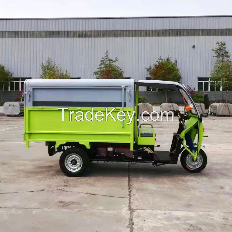 Simple model city garbage collection and transfer vehicle electric three-wheeled garbage truck