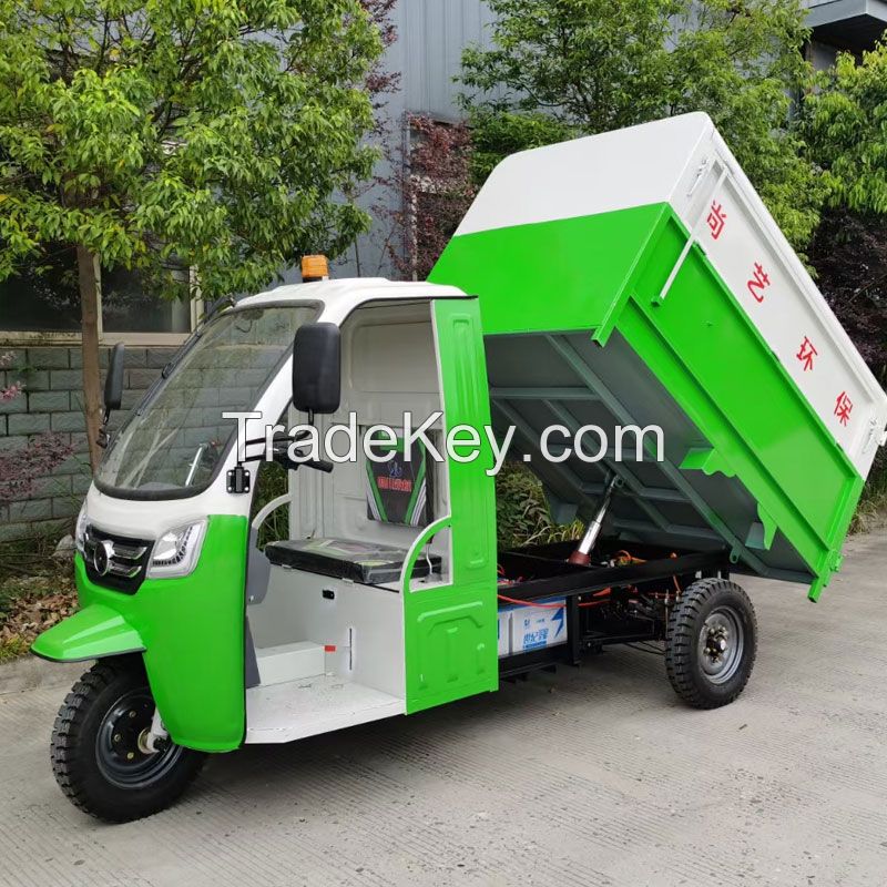 City garbage collection and transfer vehicle stainless steel luxury electric tricycle garbage truck