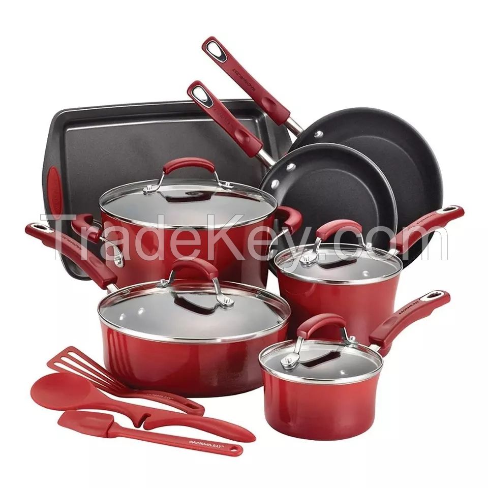 Hot Sale Factory Pots and Pans Non-Stick Pan Customized Home Kitchen Cookware Soup Pot Cookware Set