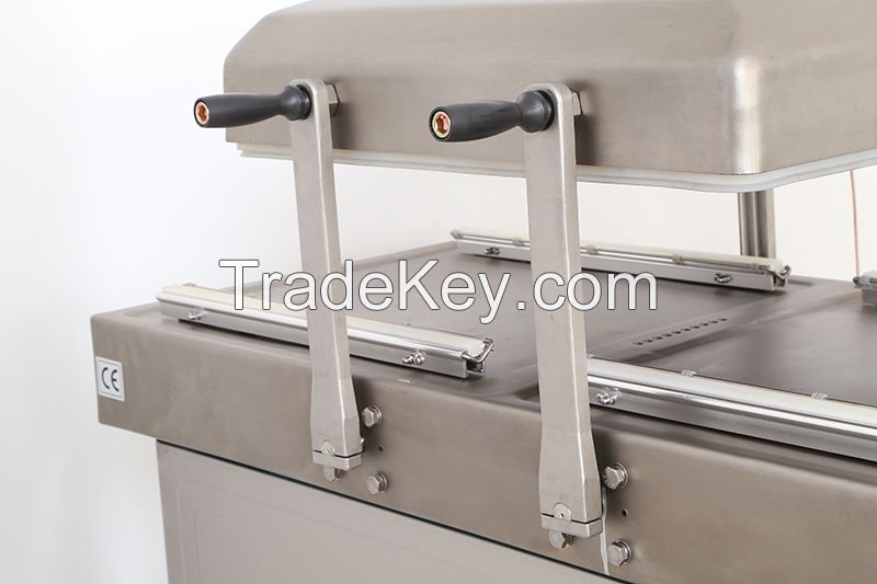 Double chamber vacuum packing machine suitable for meat cheese