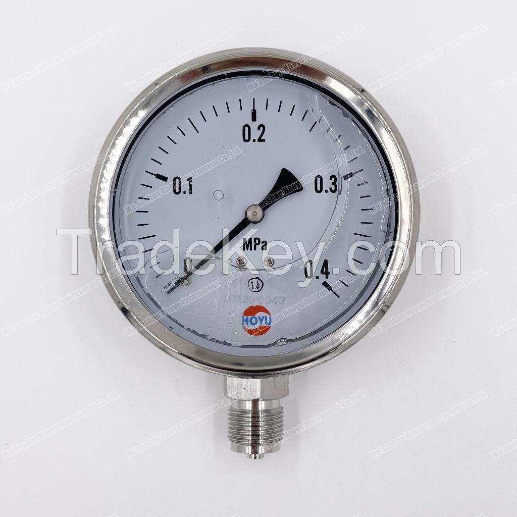 oil filled stainless steel pressure gauge