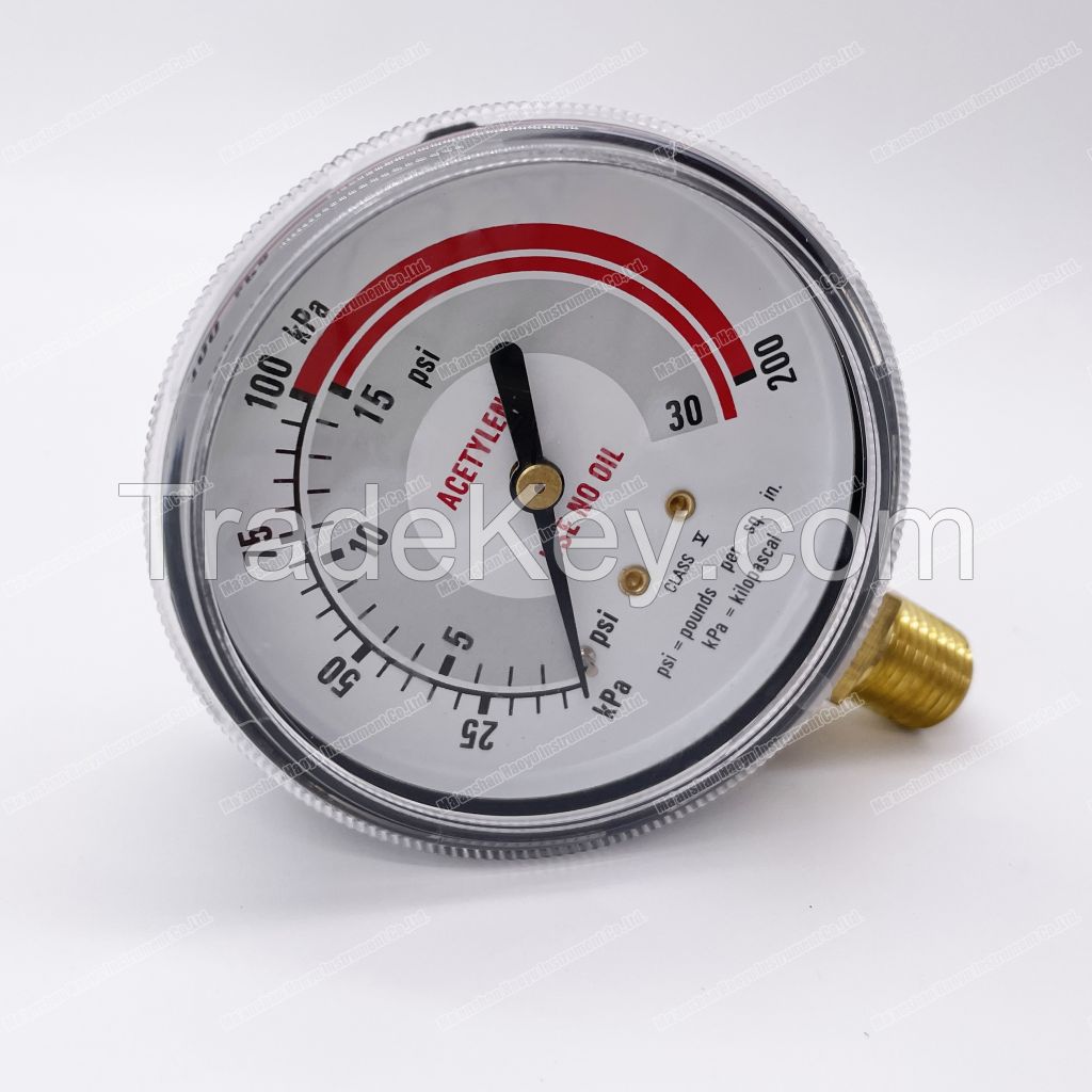 black steel  pressure gauge