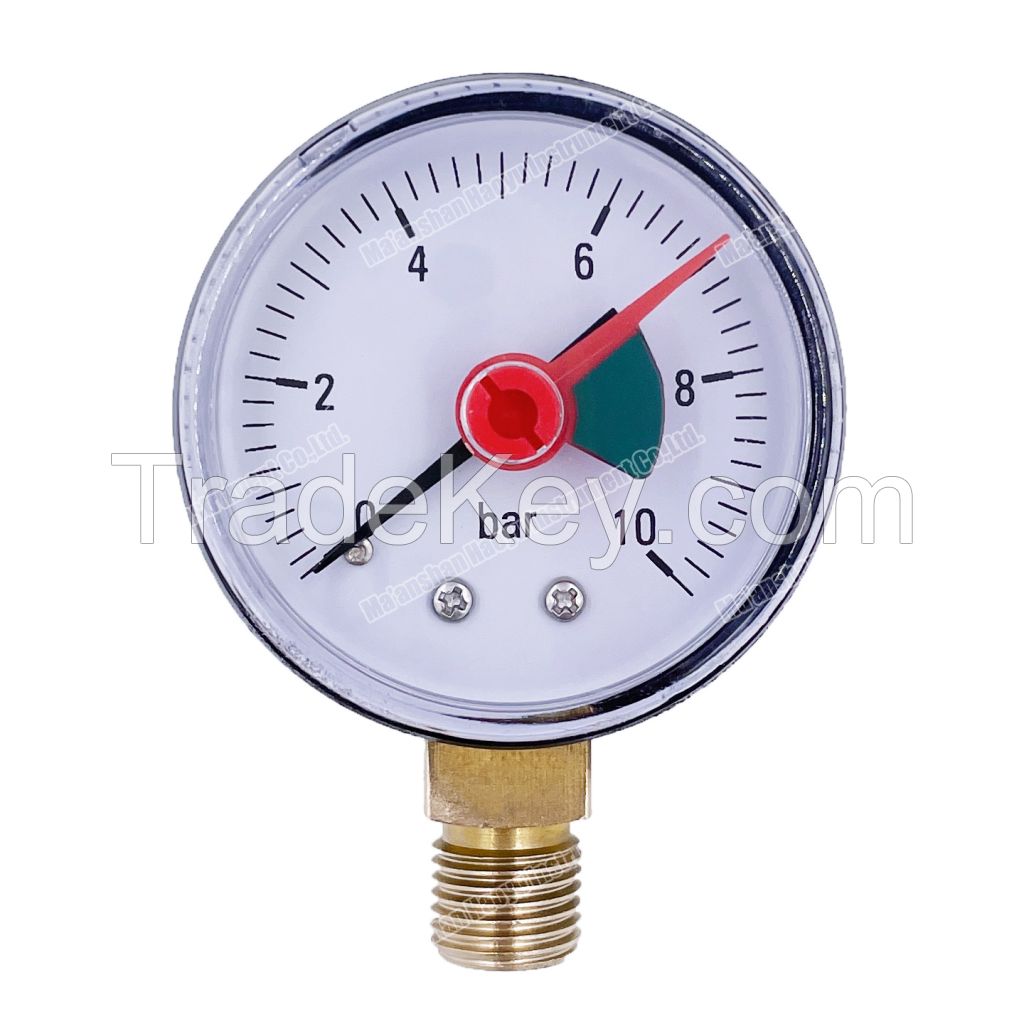 ABS pressure gauge with red pointer