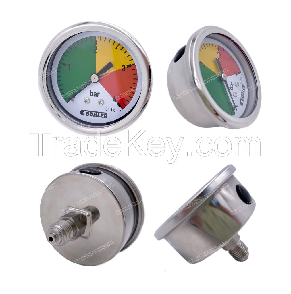 2.5 '' shockproof stainless steel pressure gauge