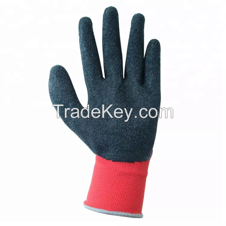 13 Gauge Polyester Custom Logo Dipped Latex Full Coated Construction Protective Gloves